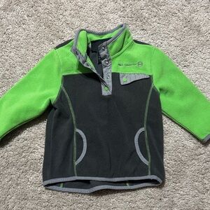 The Children's Place Green & Gray Pullover Fleece Jacket